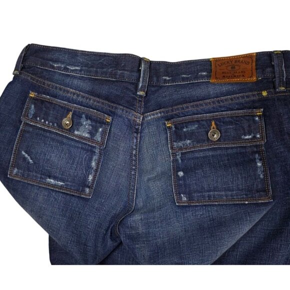 Lucky Brand Jeans Womens 8/29 Porkchop Ankle Dark Low Rise Flap Pocket Y2K - Picture 9 of 11